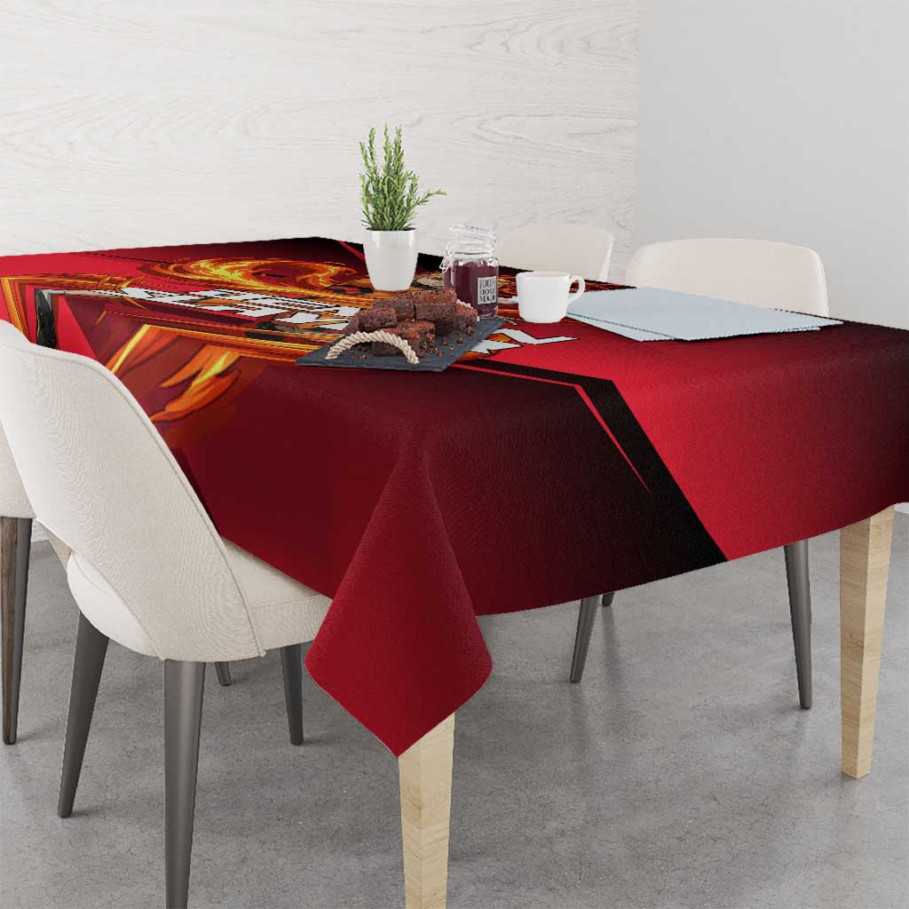 Kyojuro Rengoku Flame Rally Tablecloth Sporty Anime Mashup Style