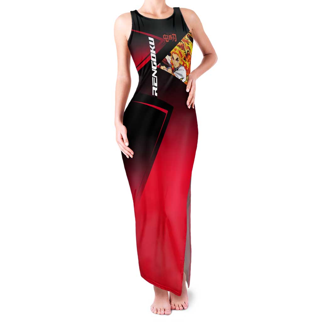 Kyojuro Rengoku Flame Rally Tank Maxi Dress Sporty Anime Mashup Style