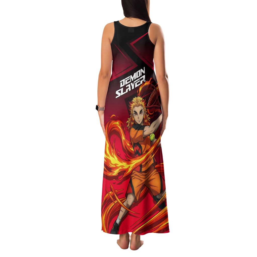 Kyojuro Rengoku Flame Rally Tank Maxi Dress Sporty Anime Mashup Style