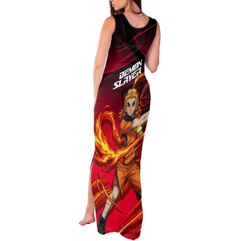 Kyojuro Rengoku Flame Rally Tank Maxi Dress Sporty Anime Mashup Style