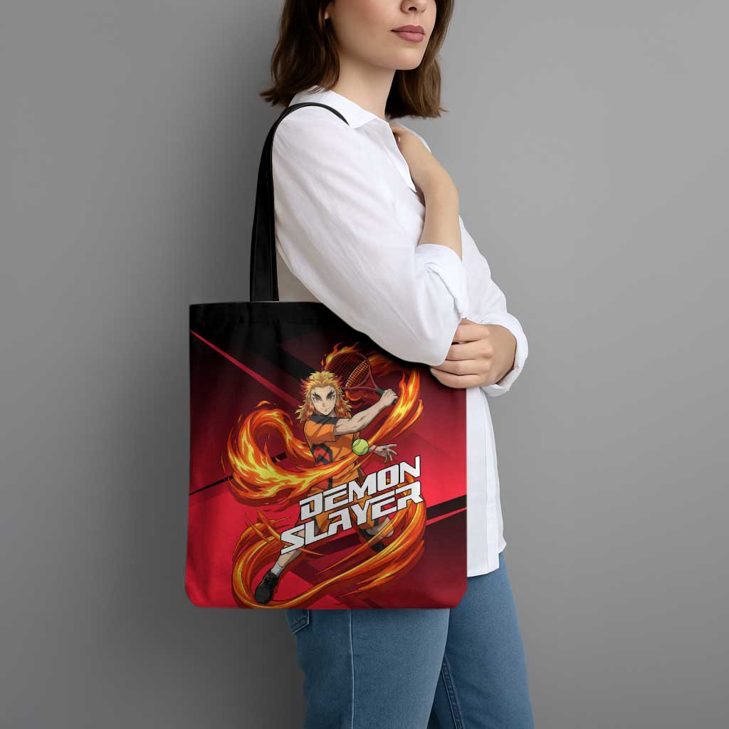 Kyojuro Rengoku Flame Rally Tote Bag Sporty Anime Mashup Style
