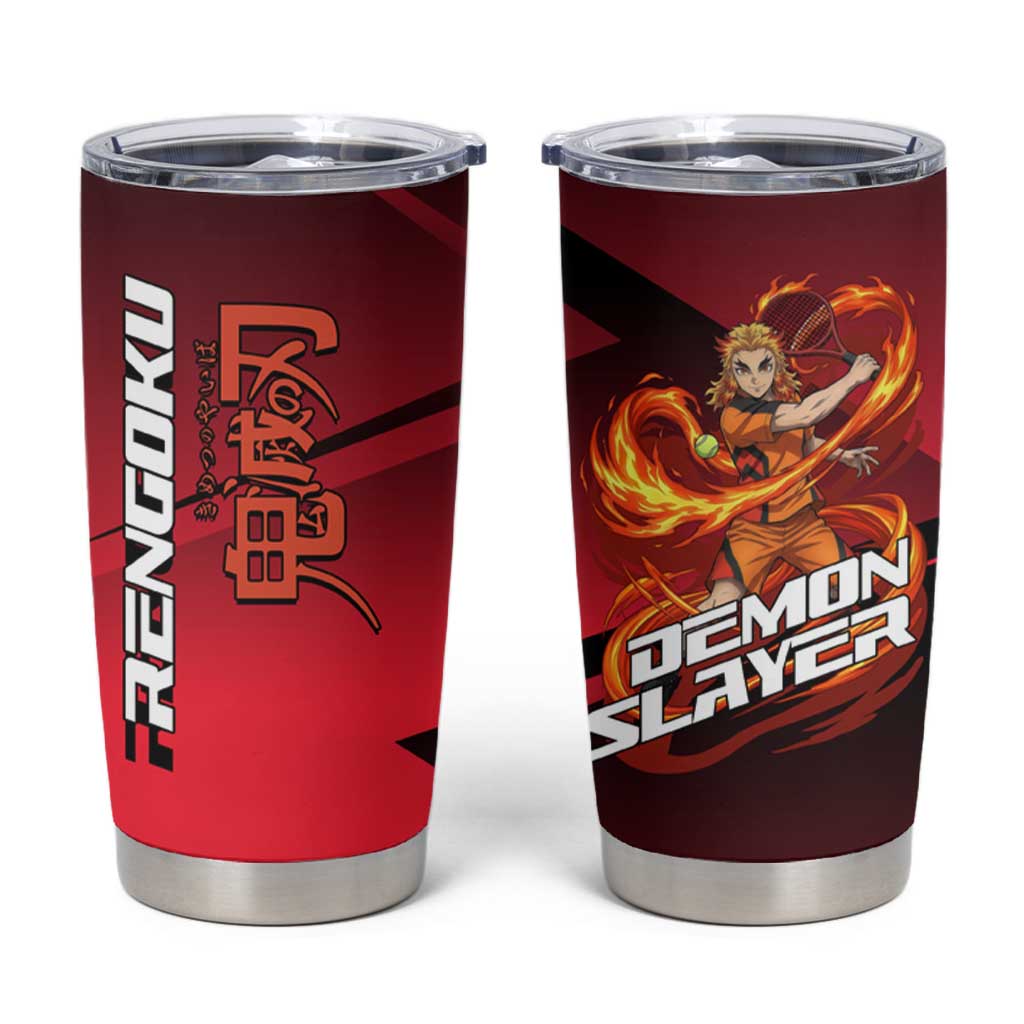 Kyojuro Rengoku Flame Rally Tumbler Cup Sporty Anime Mashup Style