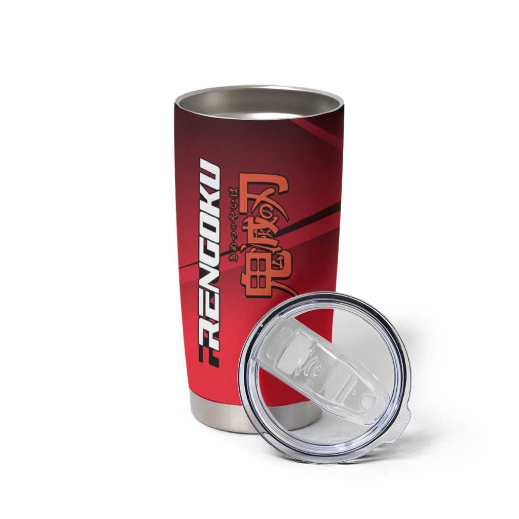 Kyojuro Rengoku Flame Rally Tumbler Cup Sporty Anime Mashup Style