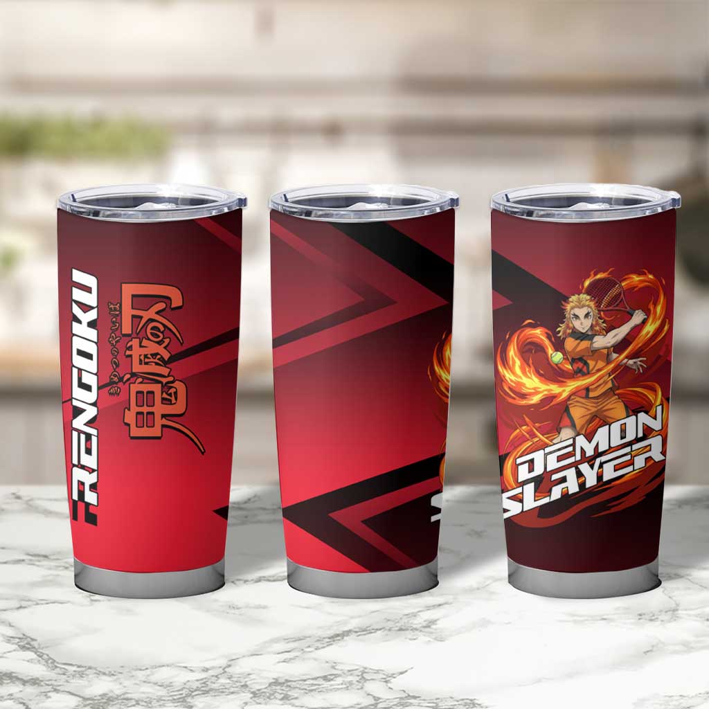 Kyojuro Rengoku Flame Rally Tumbler Cup Sporty Anime Mashup Style