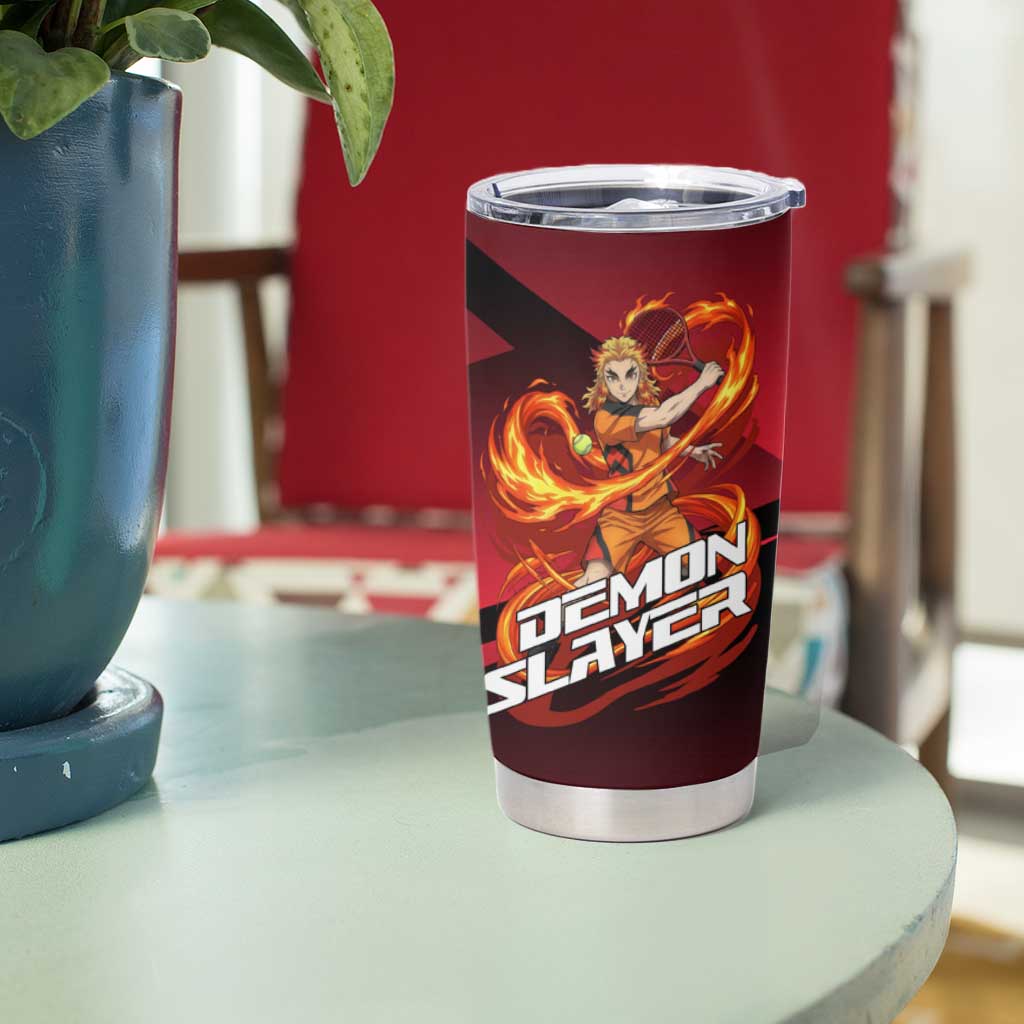 Kyojuro Rengoku Flame Rally Tumbler Cup Sporty Anime Mashup Style