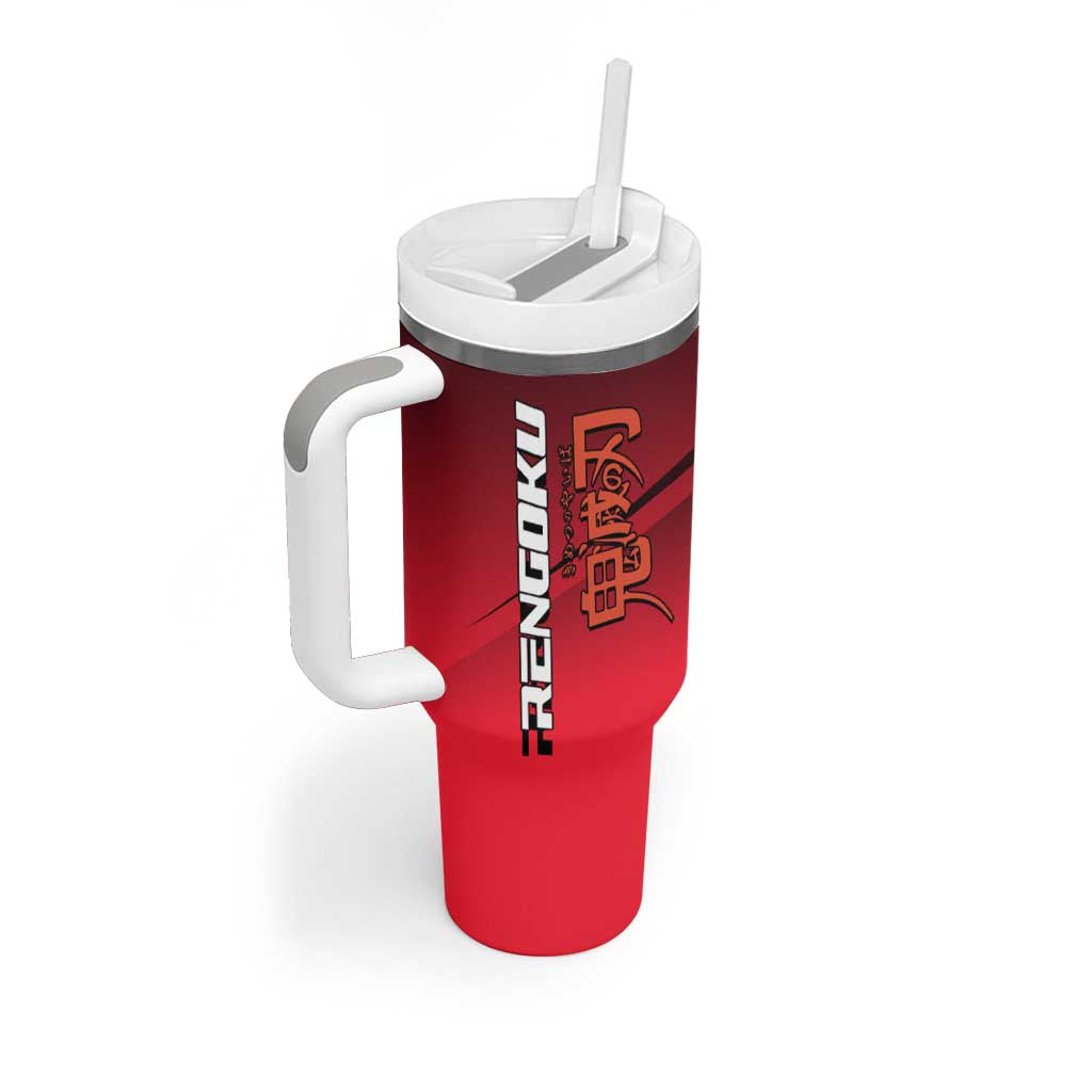 Kyojuro Rengoku Flame Rally Tumbler With Handle Sporty Anime Mashup Style