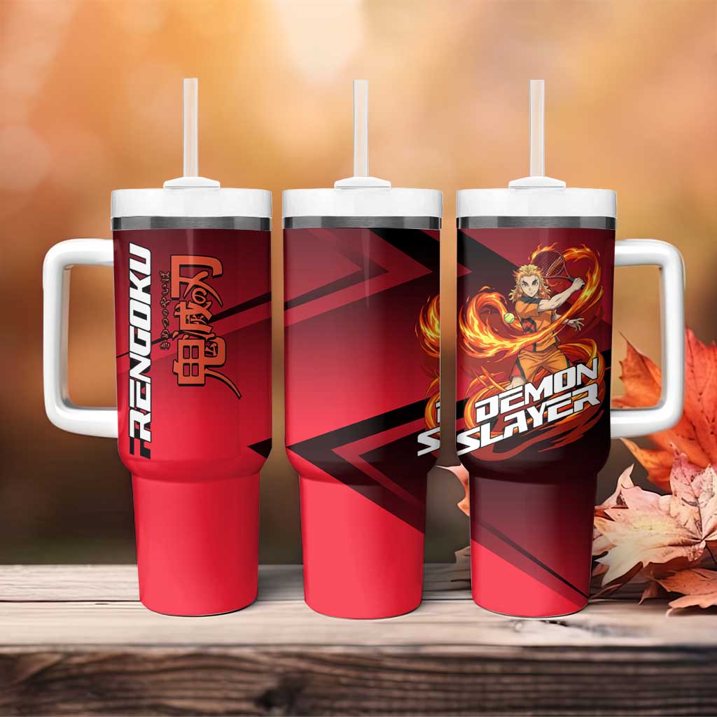 Kyojuro Rengoku Flame Rally Tumbler With Handle Sporty Anime Mashup Style
