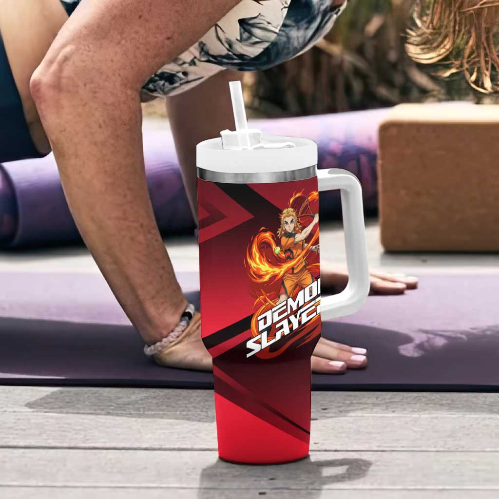 Kyojuro Rengoku Flame Rally Tumbler With Handle Sporty Anime Mashup Style