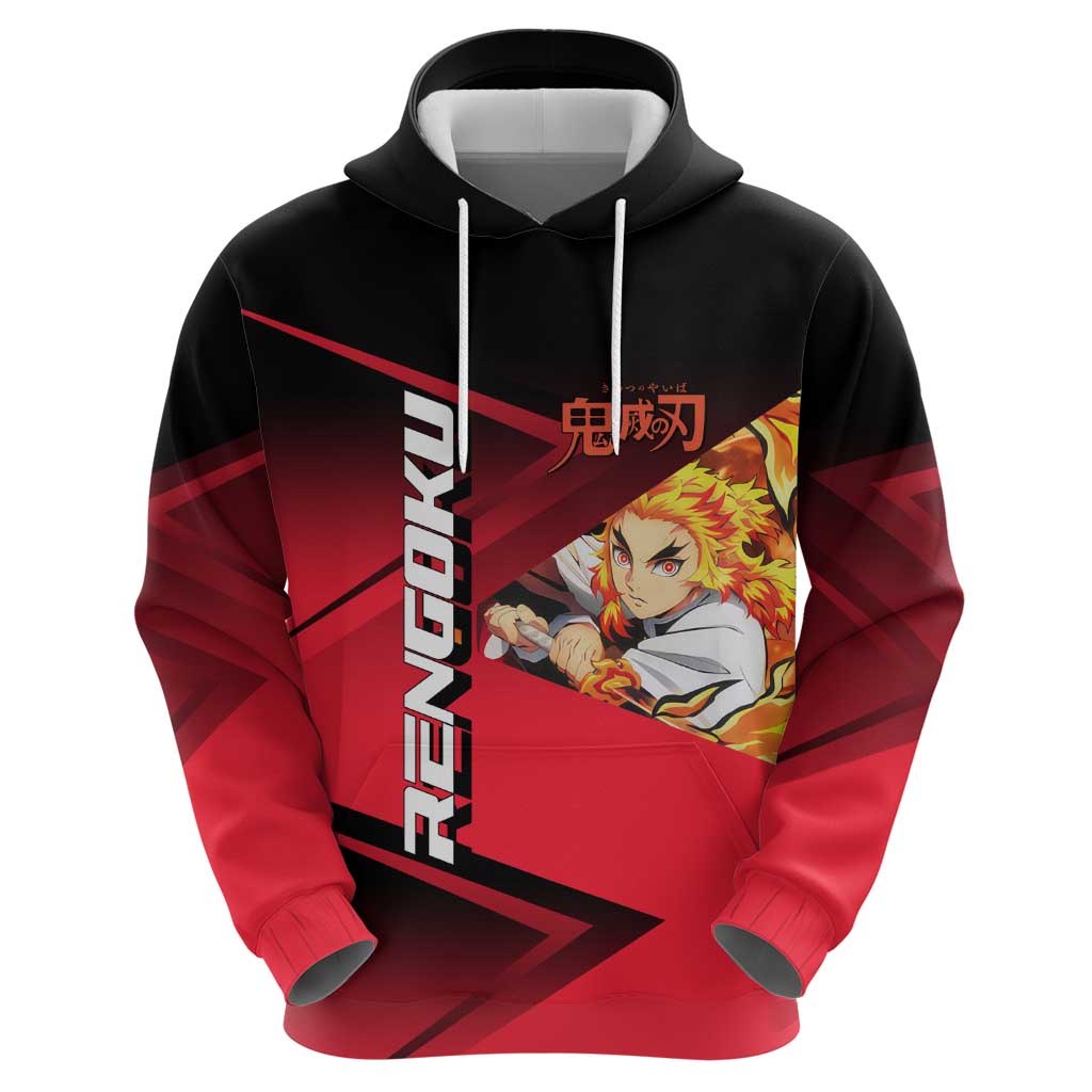 Kyojuro Rengoku Flame Rally Zip Hoodie Sporty Anime Mashup Style