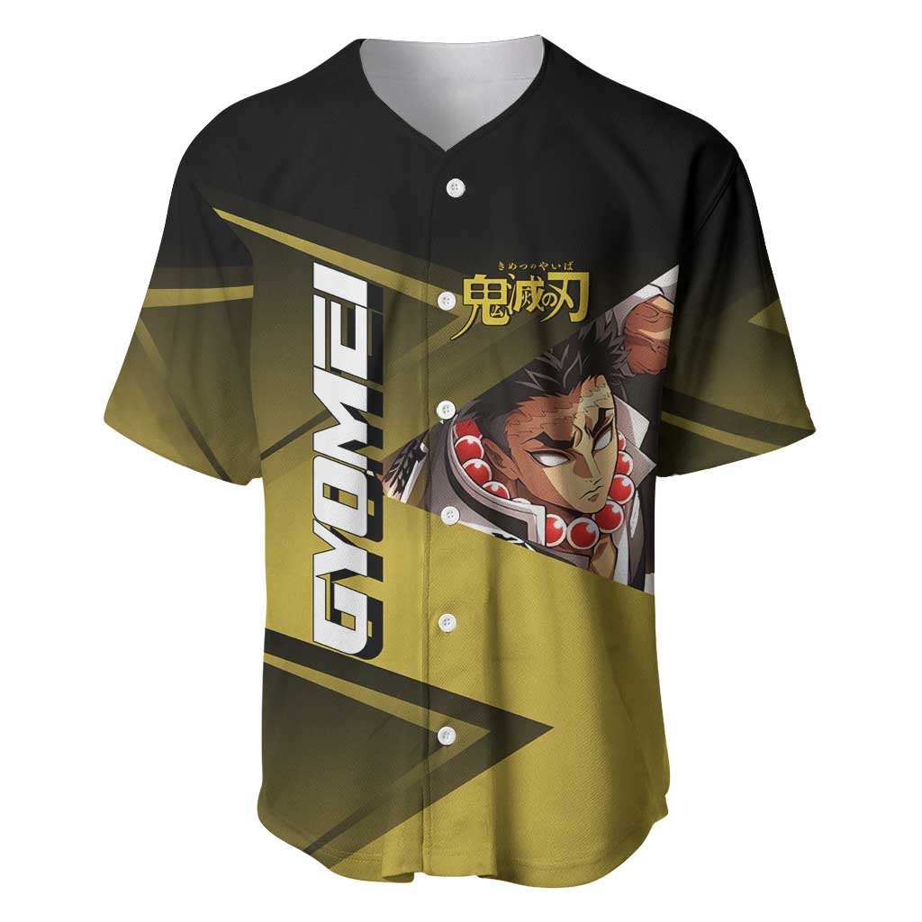 Gyomei Himejima Stone Serve Baseball Jersey Sporty Anime Mashup Style