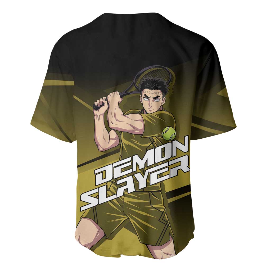 Gyomei Himejima Stone Serve Baseball Jersey Sporty Anime Mashup Style