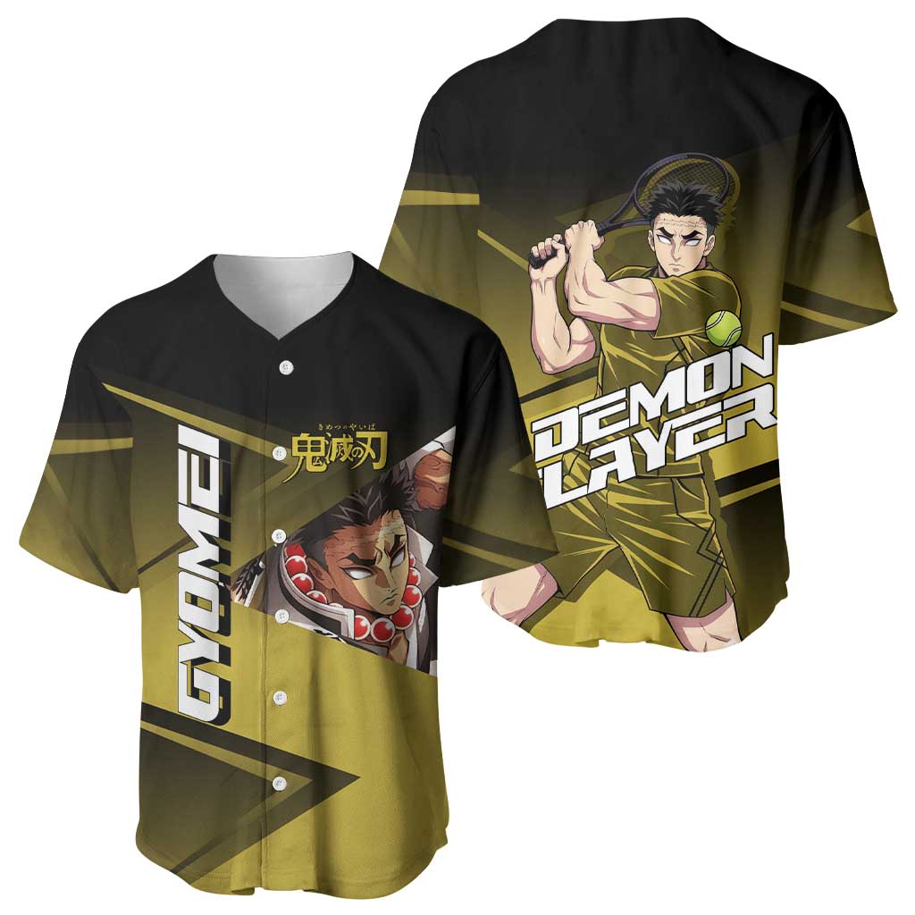 Gyomei Himejima Stone Serve Baseball Jersey Sporty Anime Mashup Style