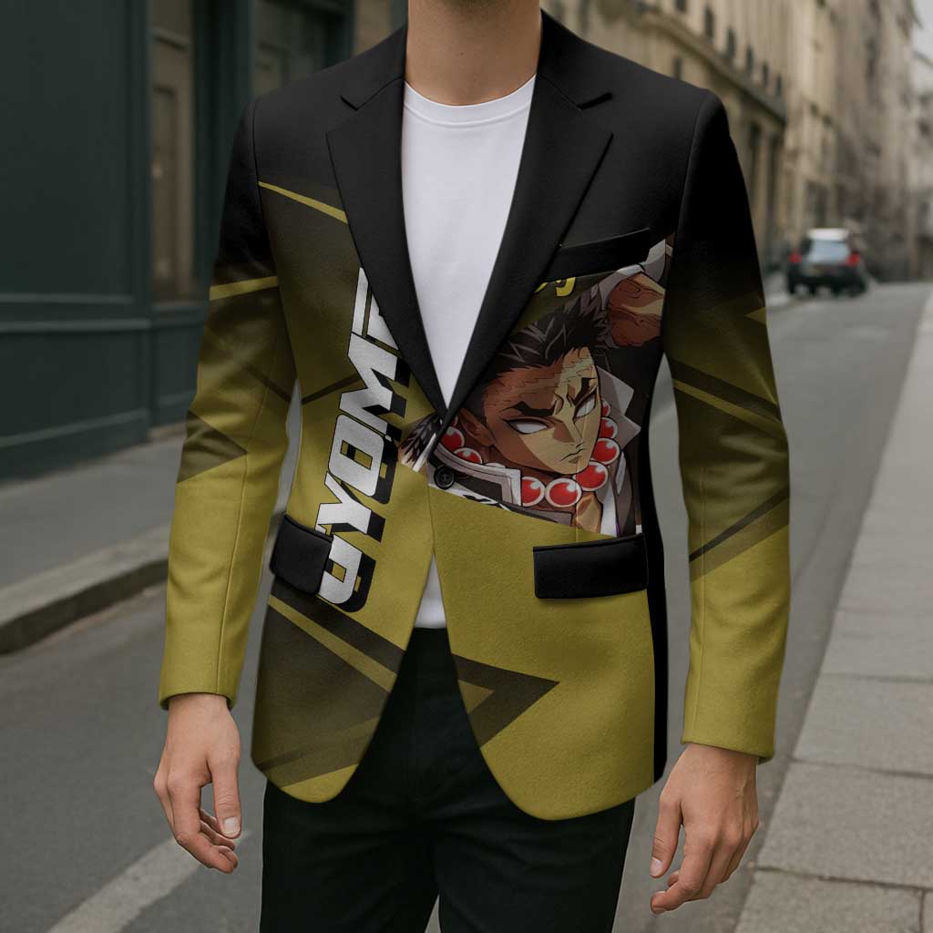 Gyomei Himejima Stone Serve Blazer Sporty Anime Mashup Style