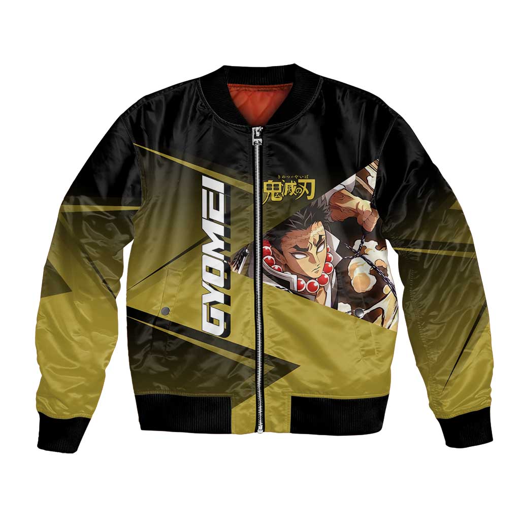 Gyomei Himejima Stone Serve Bomber Jacket Sporty Anime Mashup Style