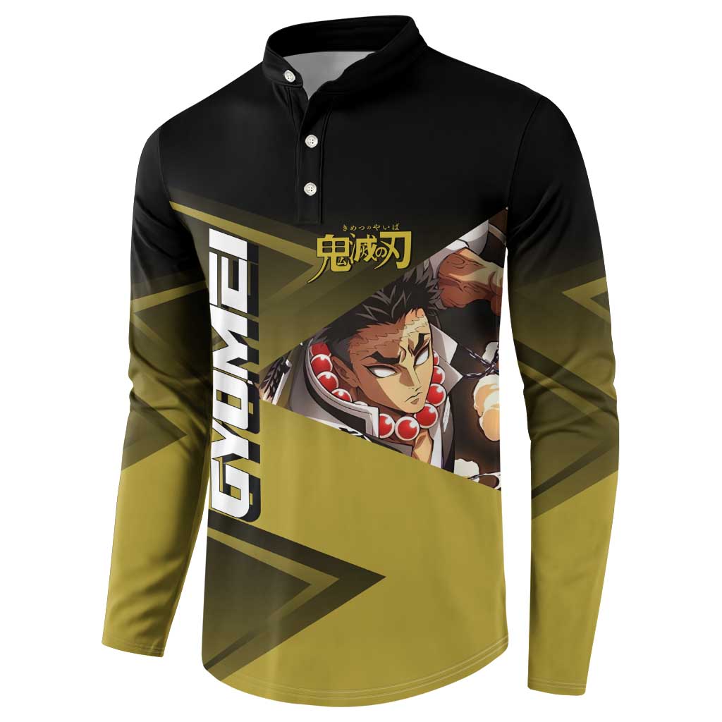 Gyomei Himejima Stone Serve Button Sweatshirt Sporty Anime Mashup Style