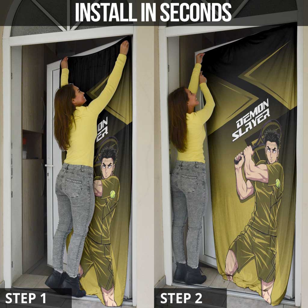 Gyomei Himejima Stone Serve Door Cover Sporty Anime Mashup Style