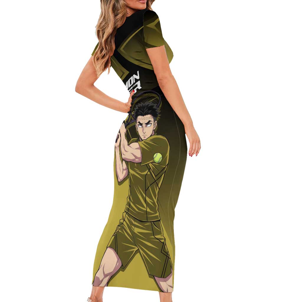Gyomei Himejima Stone Serve Family Matching Short Sleeve Bodycon Dress and Hawaiian Shirt Sporty Anime Mashup Style