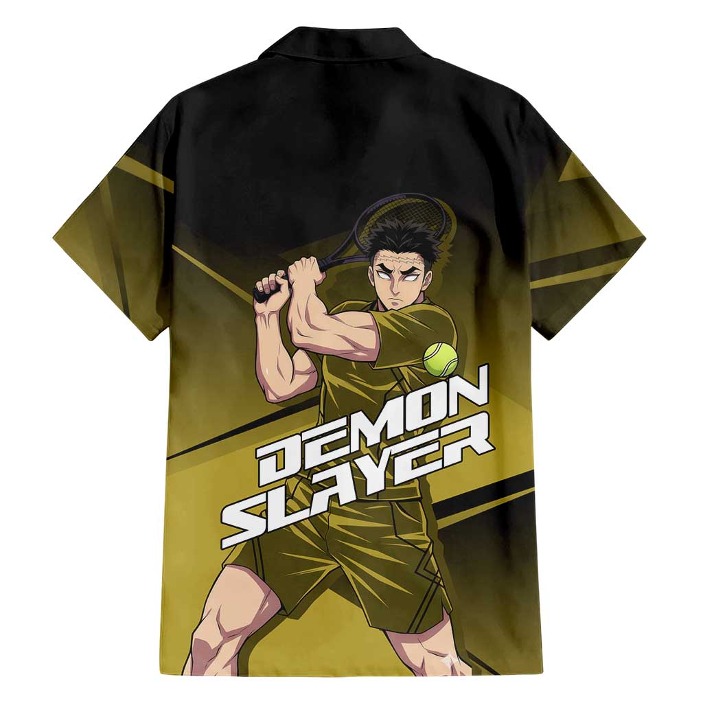 Gyomei Himejima Stone Serve Family Matching Summer Maxi Dress and Hawaiian Shirt Sporty Anime Mashup Style