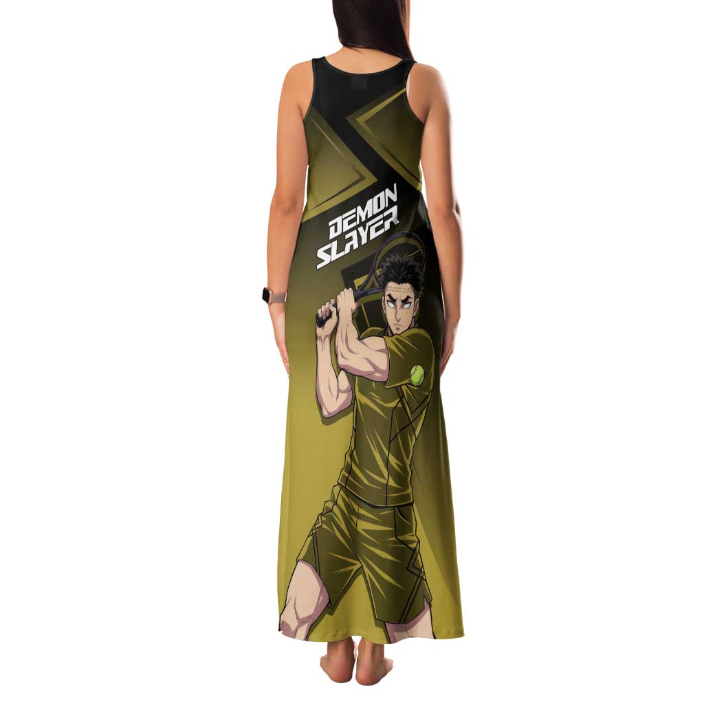 Gyomei Himejima Stone Serve Family Matching Tank Maxi Dress and Hawaiian Shirt Sporty Anime Mashup Style