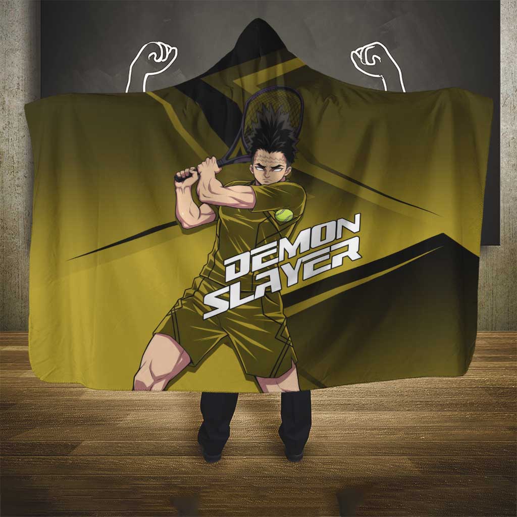 Gyomei Himejima Stone Serve Hooded Blanket Sporty Anime Mashup Style