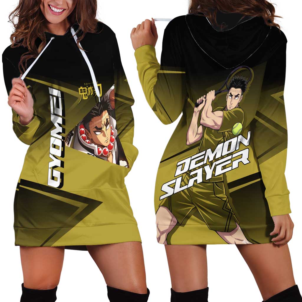Gyomei Himejima Stone Serve Hoodie Dress Sporty Anime Mashup Style