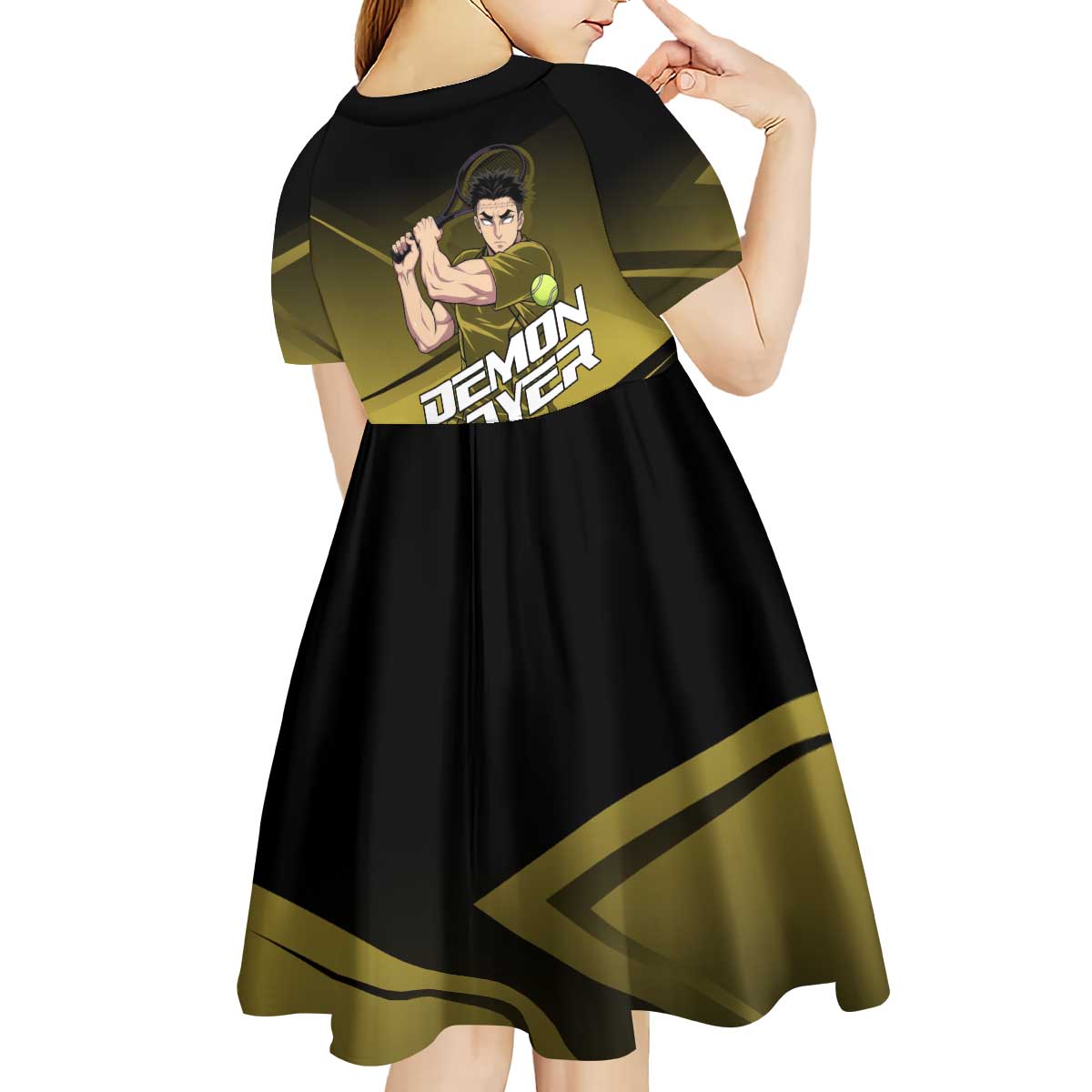 Gyomei Himejima Stone Serve Kid Short Sleeve Dress Sporty Anime Mashup Style