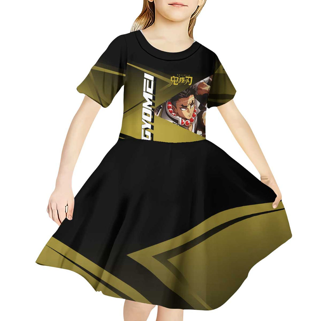 Gyomei Himejima Stone Serve Kid Short Sleeve Dress Sporty Anime Mashup Style