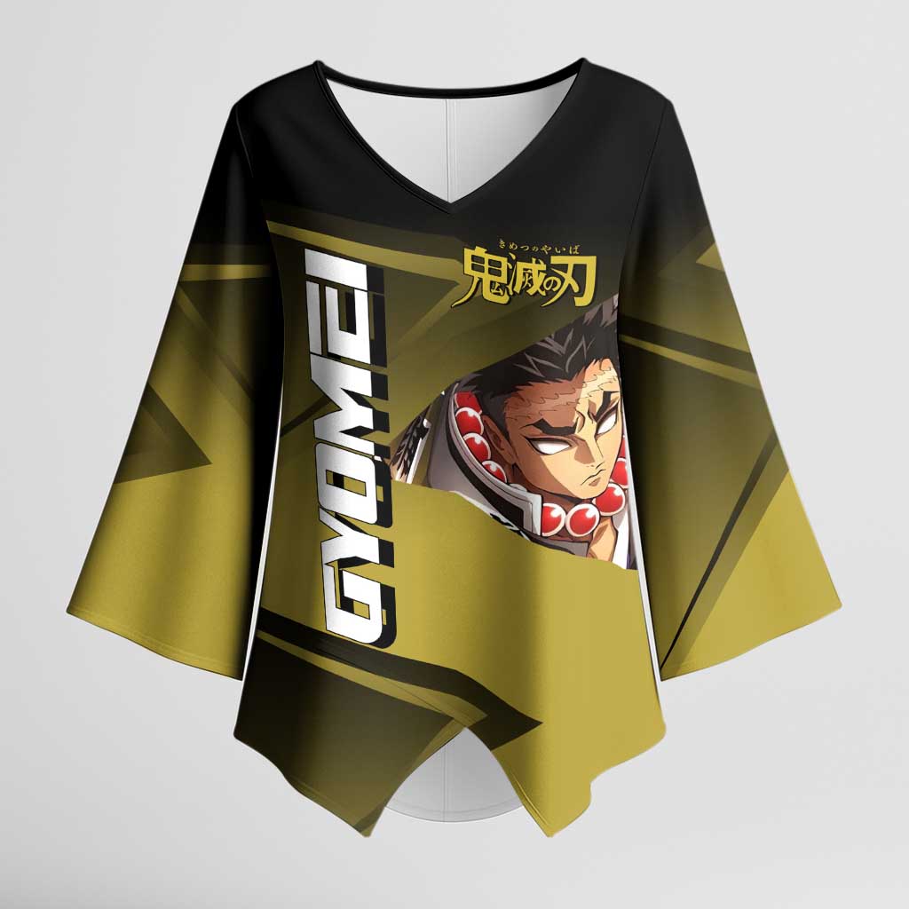 Gyomei Himejima Stone Serve Kimono Sleeve Blouse Sporty Anime Mashup Style