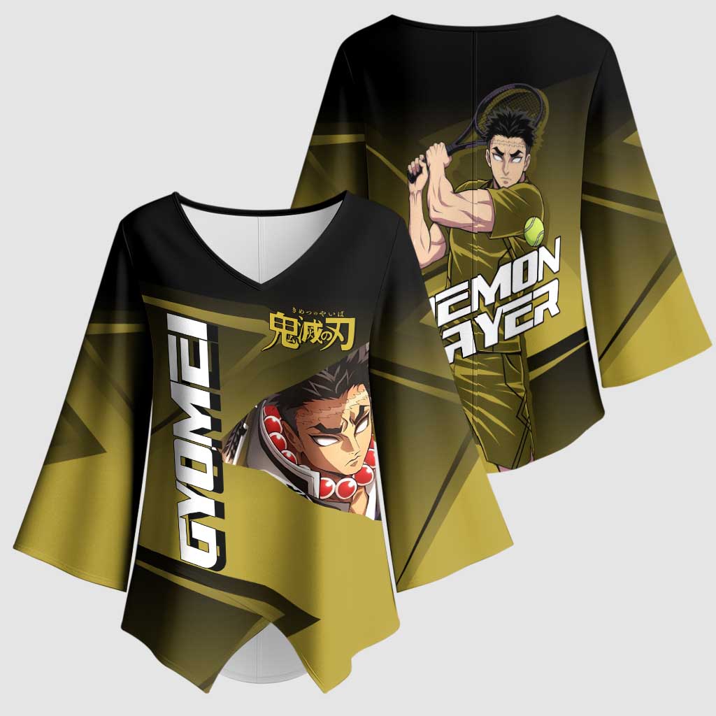 Gyomei Himejima Stone Serve Kimono Sleeve Blouse Sporty Anime Mashup Style