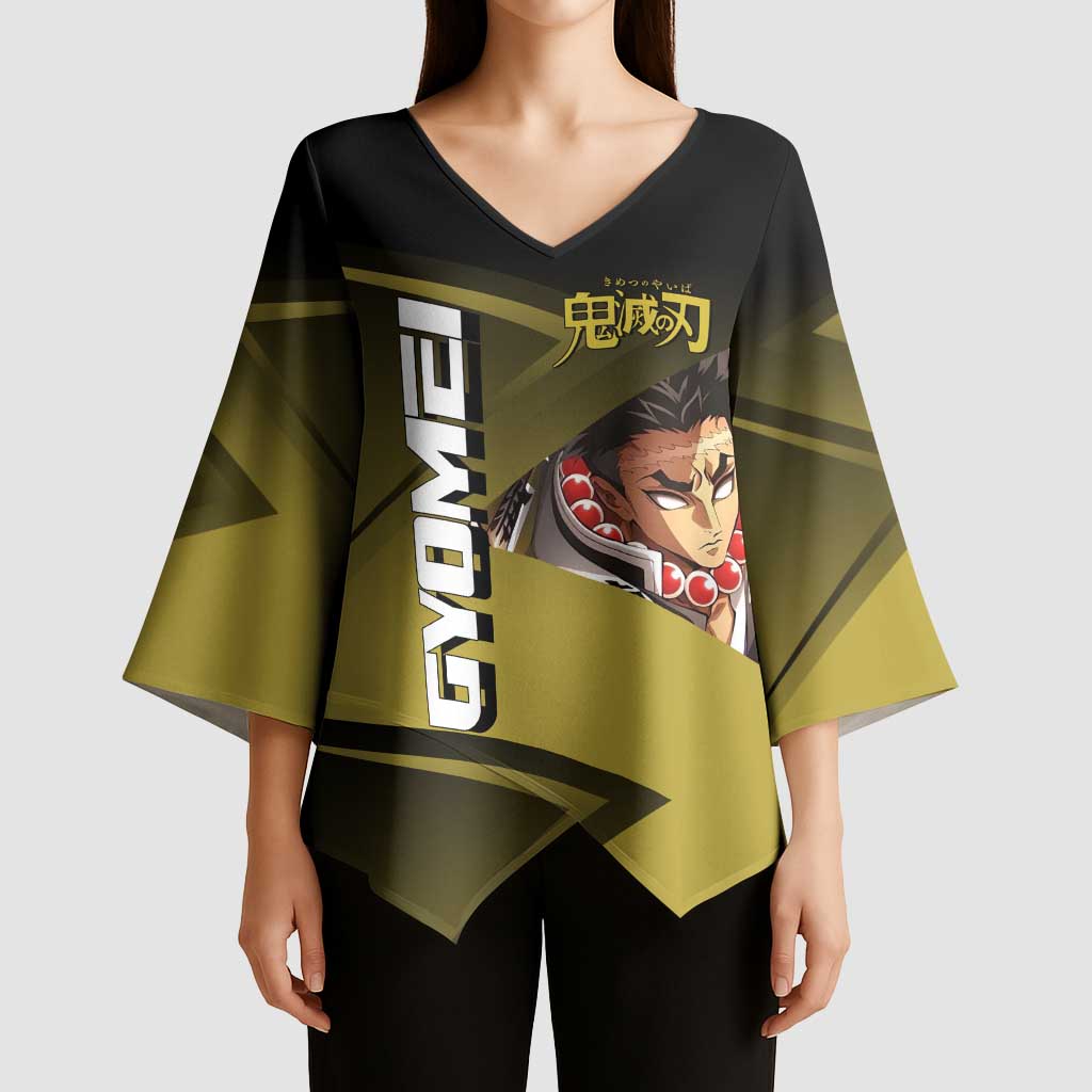 Gyomei Himejima Stone Serve Kimono Sleeve Blouse Sporty Anime Mashup Style
