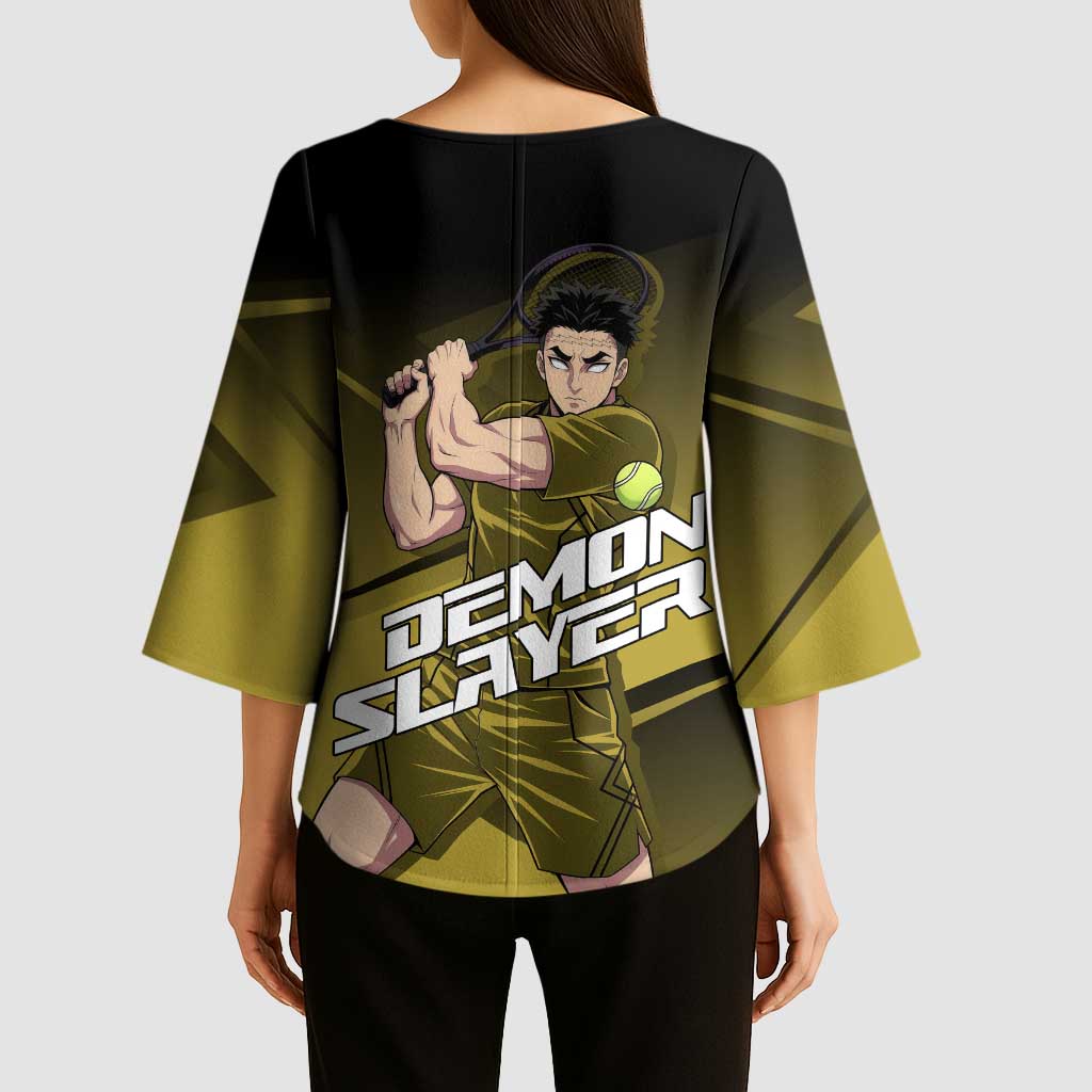 Gyomei Himejima Stone Serve Kimono Sleeve Blouse Sporty Anime Mashup Style