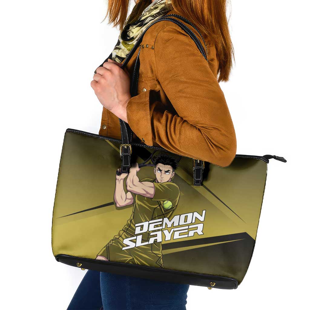Gyomei Himejima Stone Serve Leather Tote Bag Sporty Anime Mashup Style