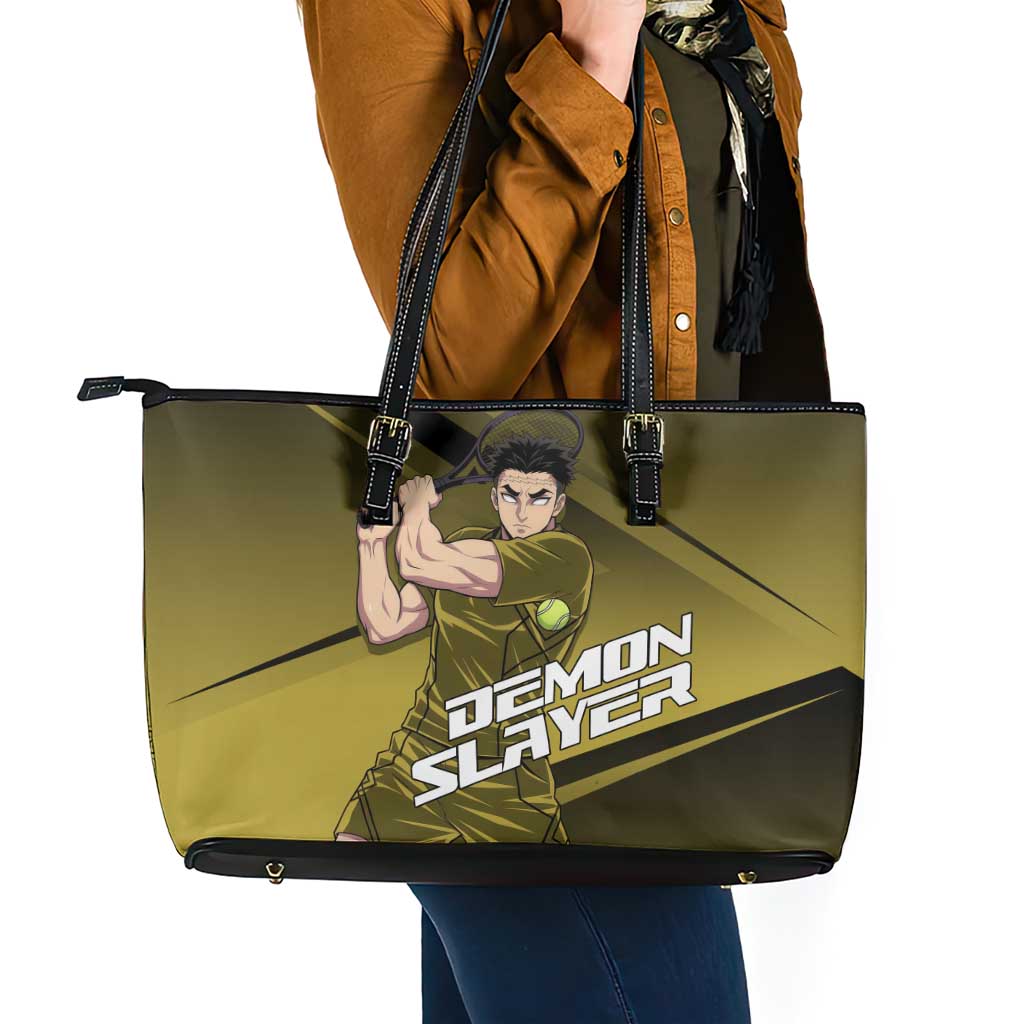 Gyomei Himejima Stone Serve Leather Tote Bag Sporty Anime Mashup Style