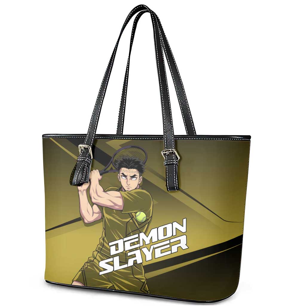 Gyomei Himejima Stone Serve Leather Tote Bag Sporty Anime Mashup Style