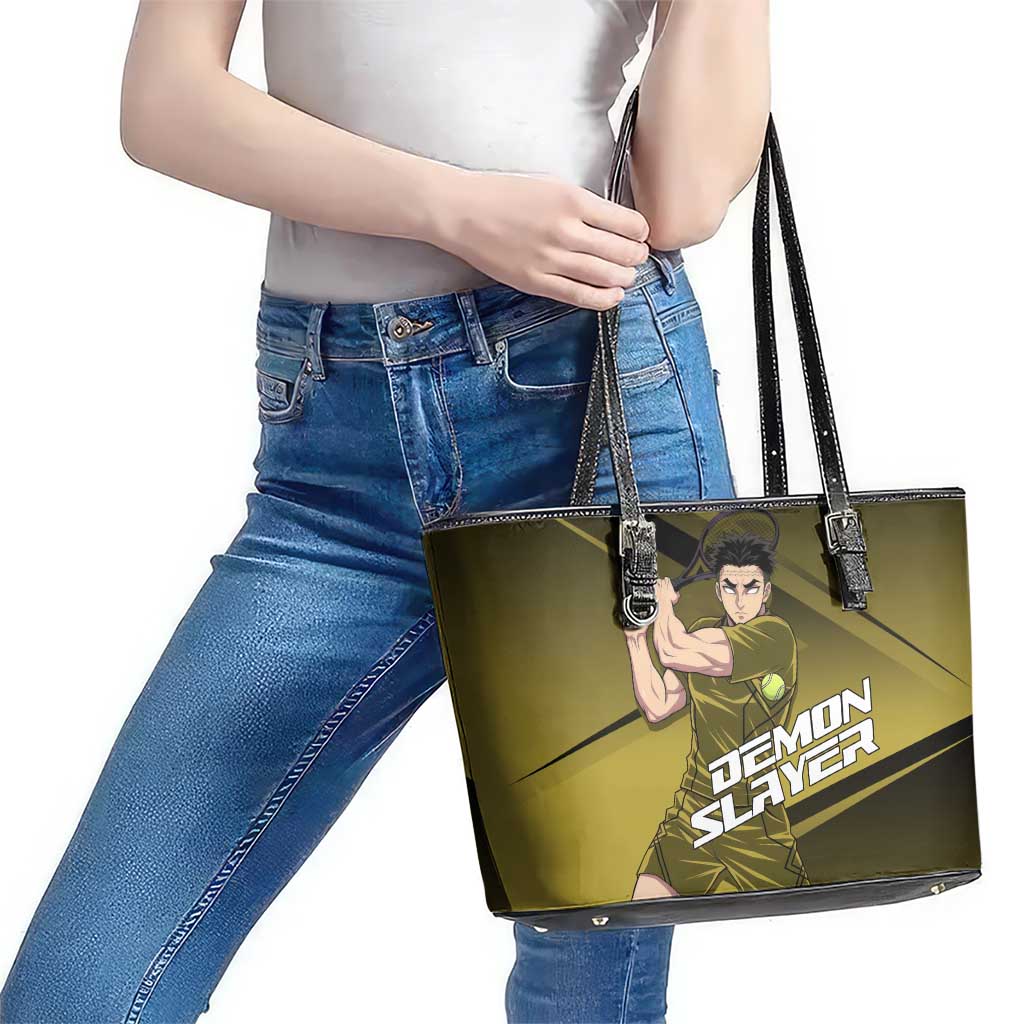 Gyomei Himejima Stone Serve Leather Tote Bag Sporty Anime Mashup Style