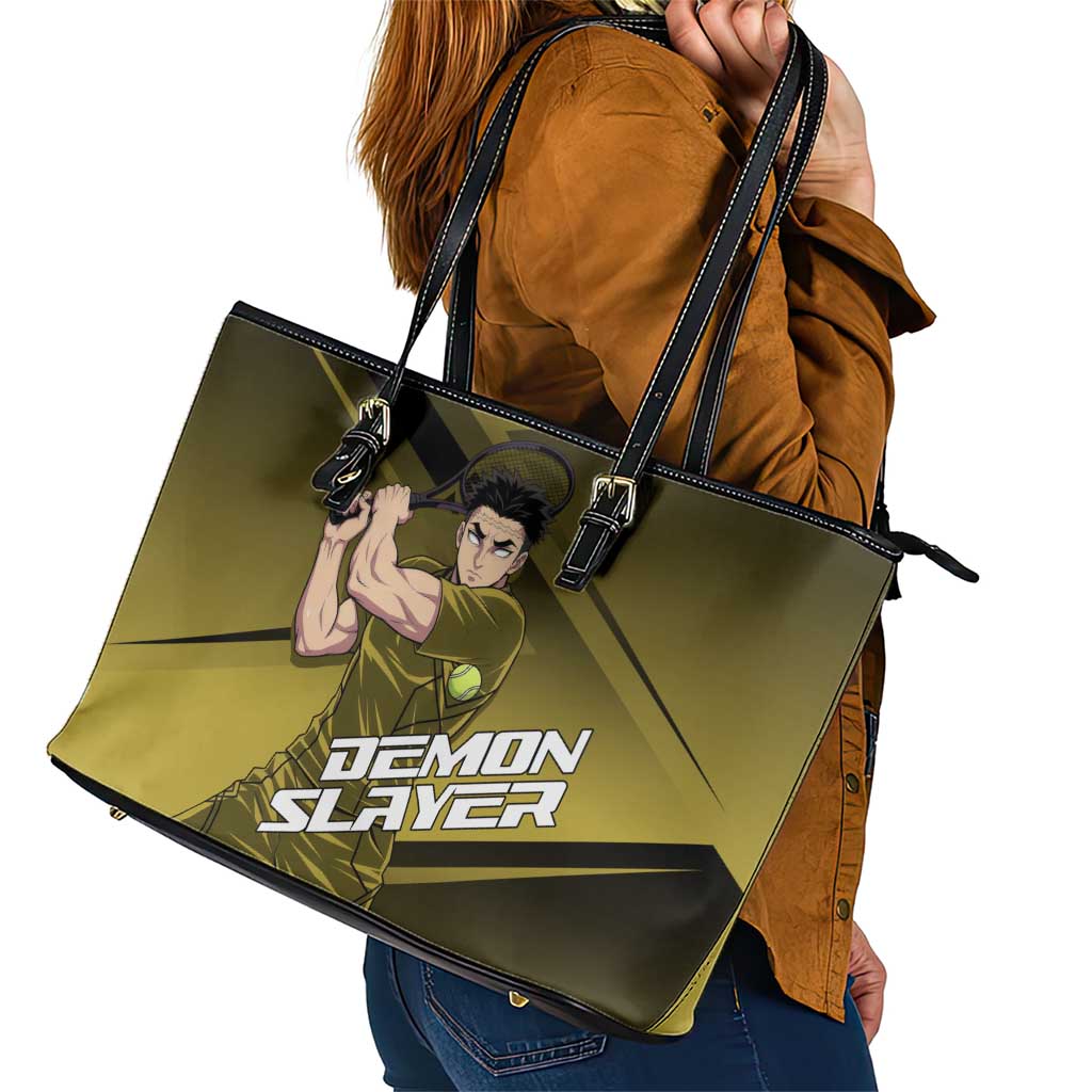 Gyomei Himejima Stone Serve Leather Tote Bag Sporty Anime Mashup Style