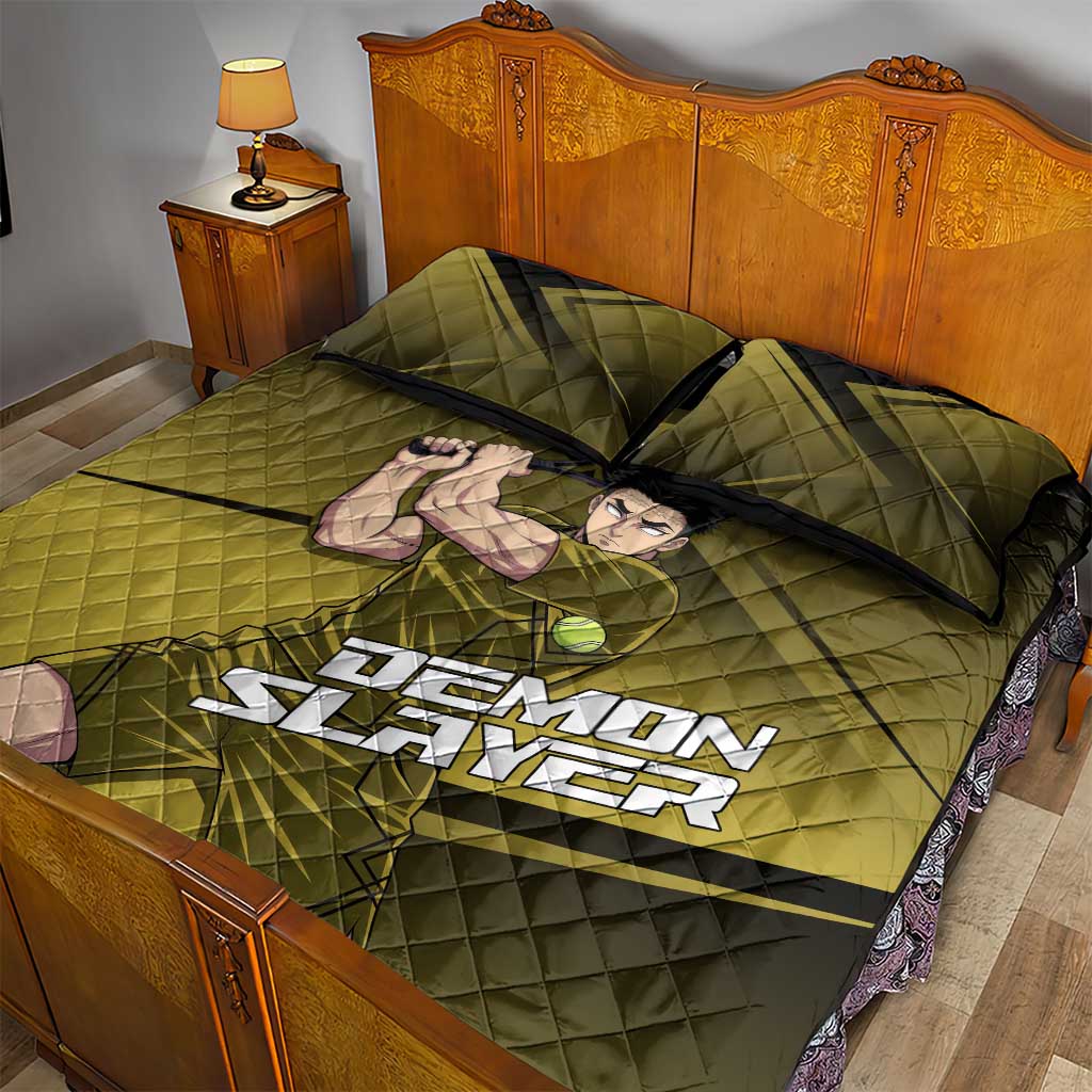 Gyomei Himejima Stone Serve Quilt Bed Set Sporty Anime Mashup Style