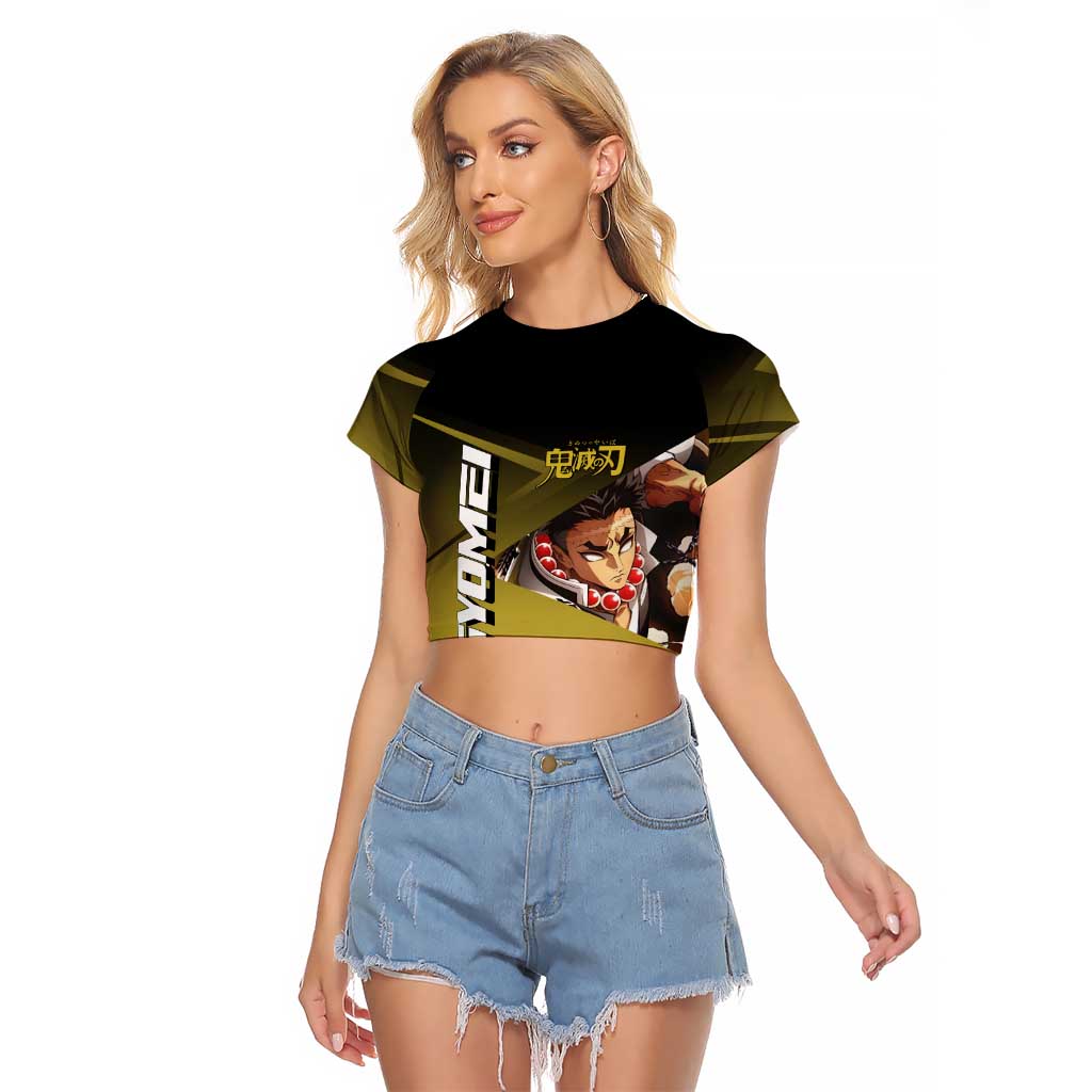 Gyomei Himejima Stone Serve Raglan Cropped T Shirt Sporty Anime Mashup Style