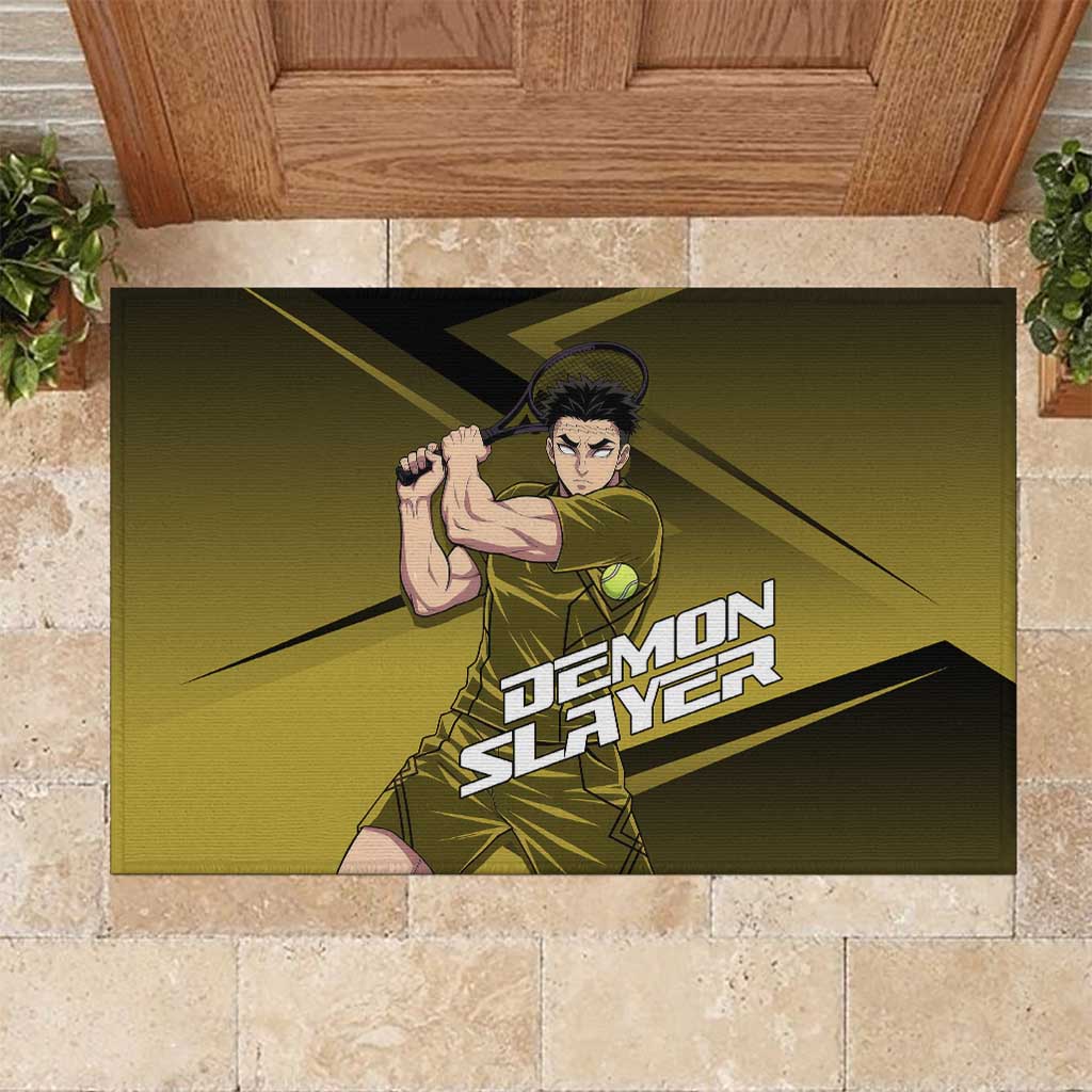 Gyomei Himejima Stone Serve Rubber Doormat Sporty Anime Mashup Style