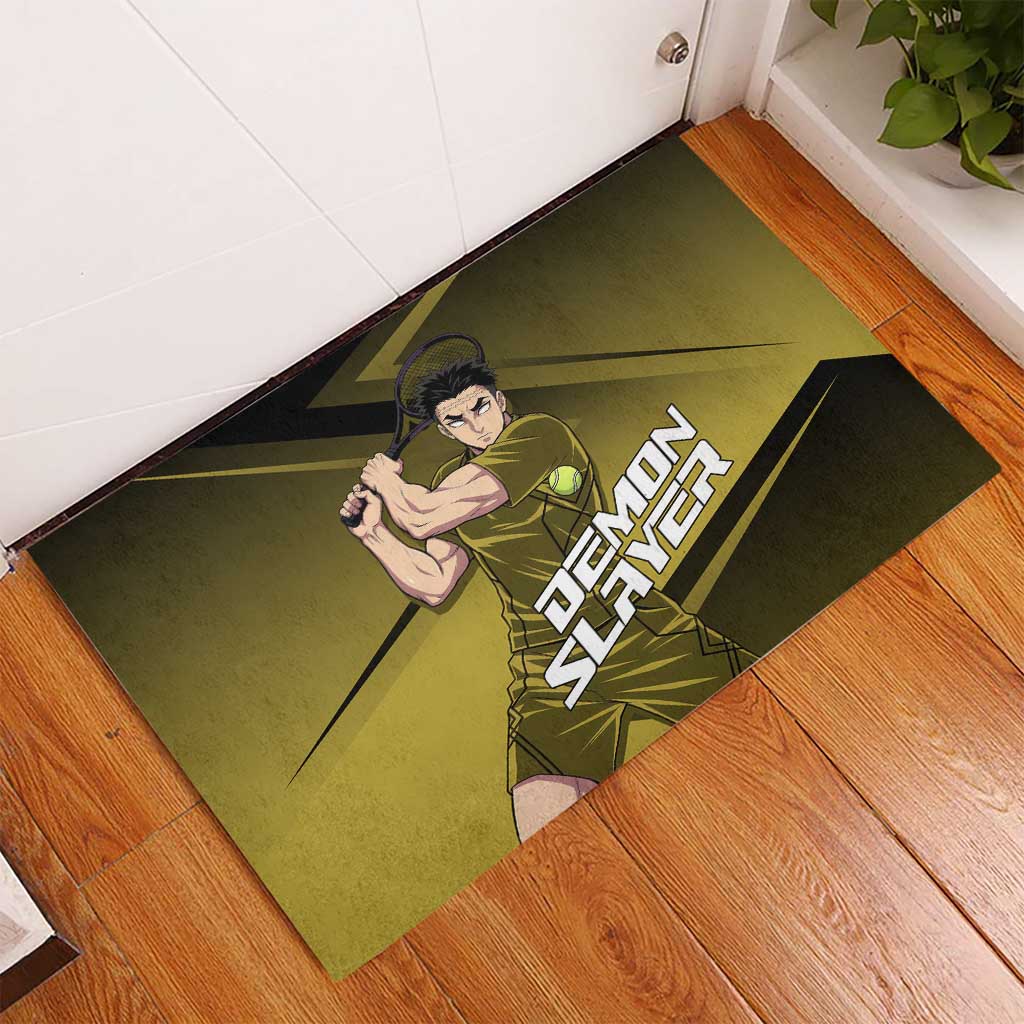 Gyomei Himejima Stone Serve Rubber Doormat Sporty Anime Mashup Style