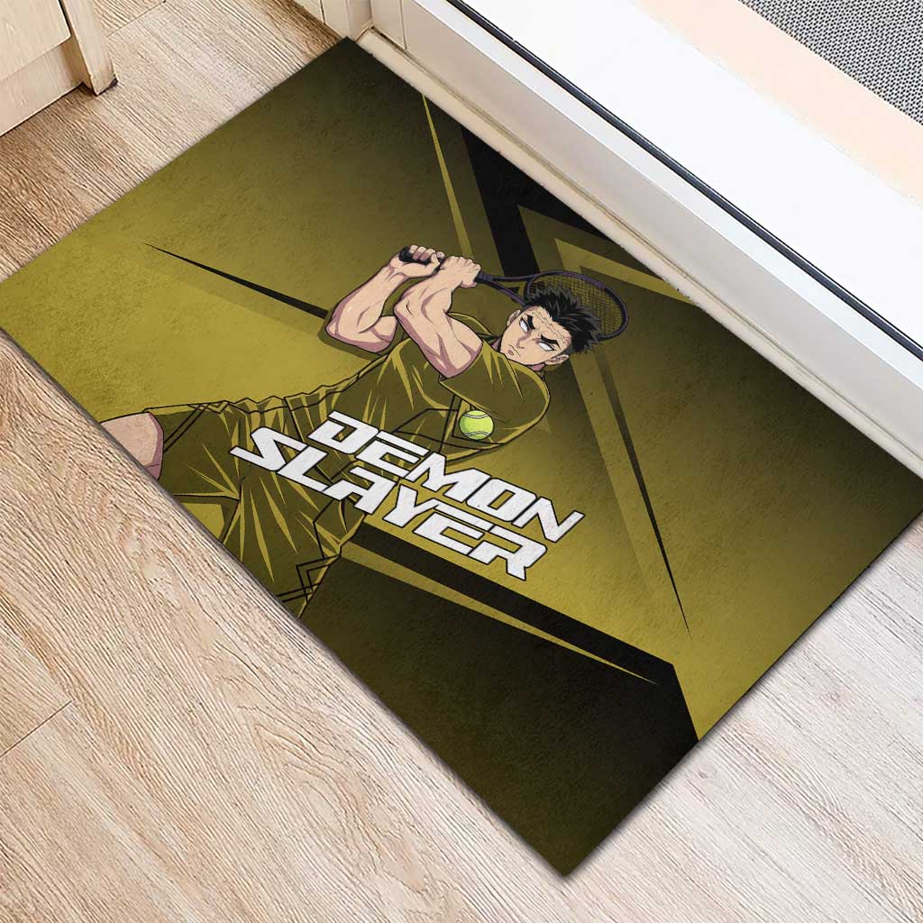 Gyomei Himejima Stone Serve Rubber Doormat Sporty Anime Mashup Style