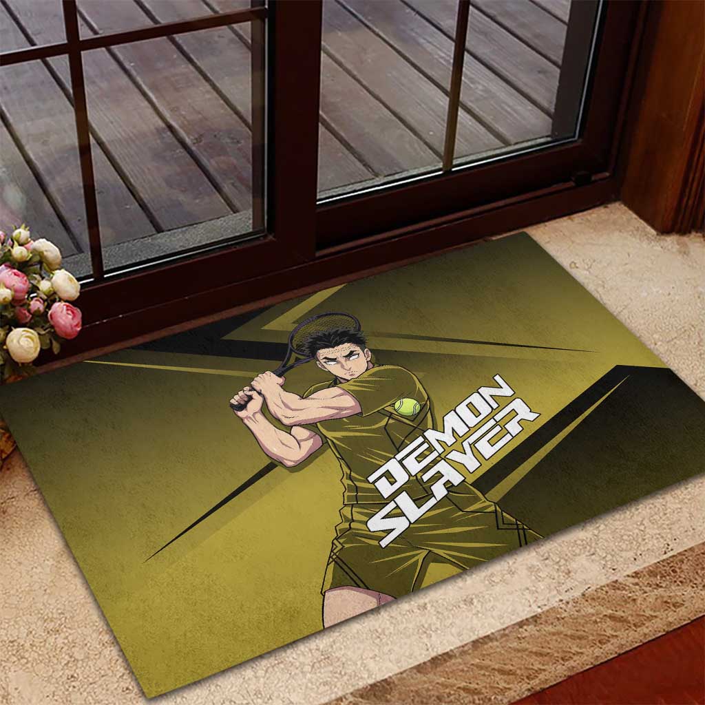 Gyomei Himejima Stone Serve Rubber Doormat Sporty Anime Mashup Style