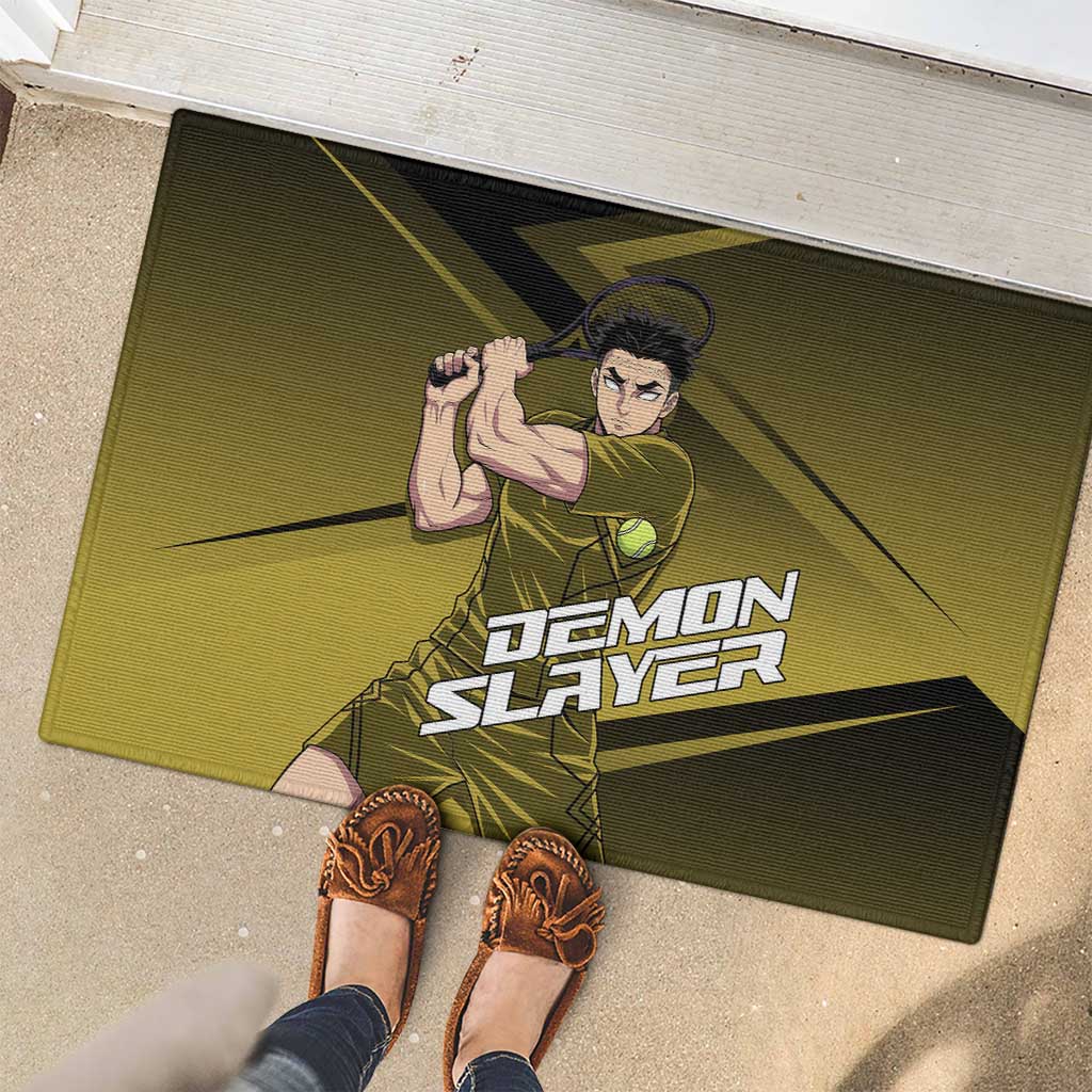 Gyomei Himejima Stone Serve Rubber Doormat Sporty Anime Mashup Style