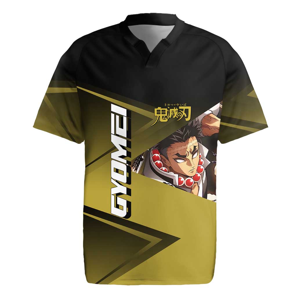 Gyomei Himejima Stone Serve Rugby Jersey Sporty Anime Mashup Style