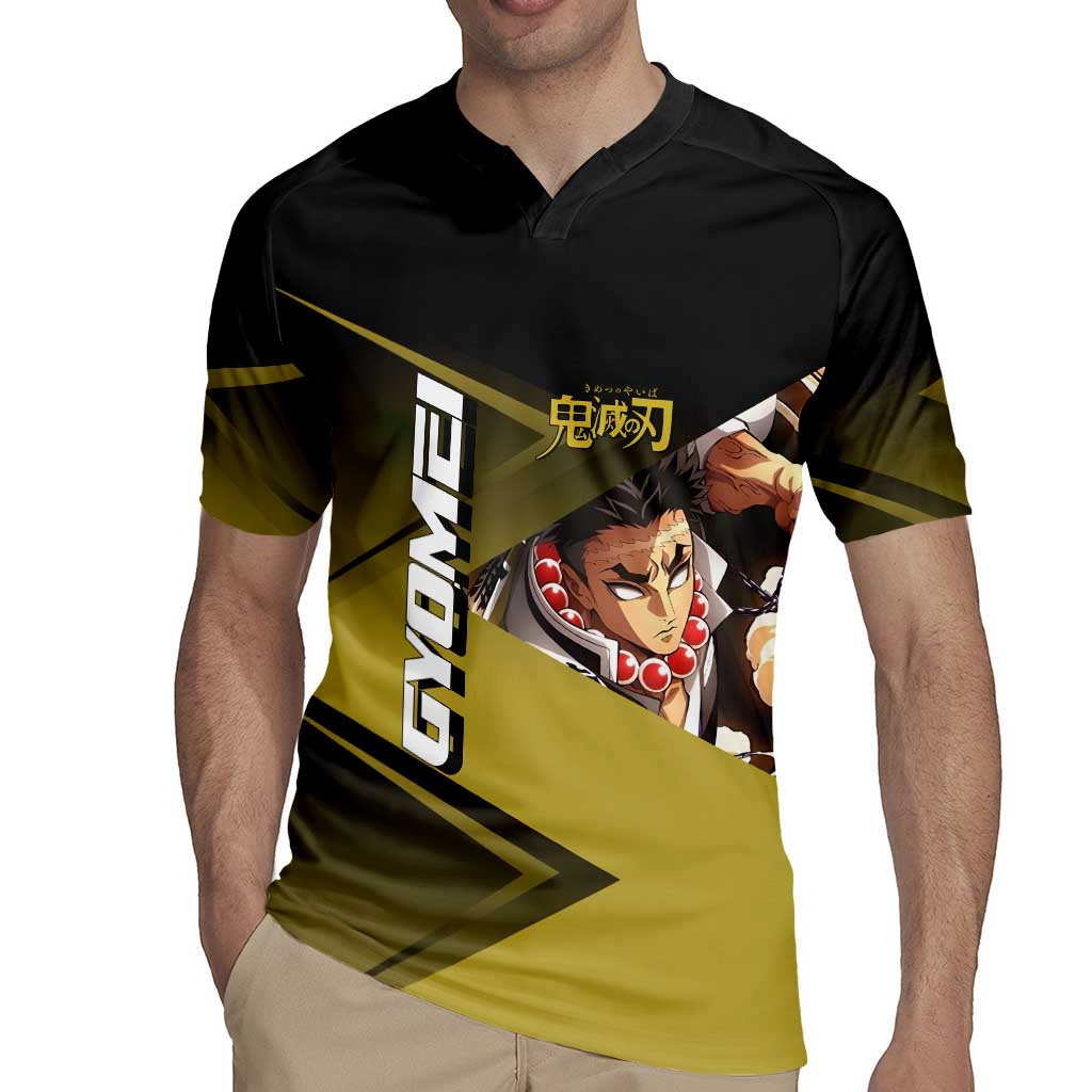 Gyomei Himejima Stone Serve Rugby Jersey Sporty Anime Mashup Style