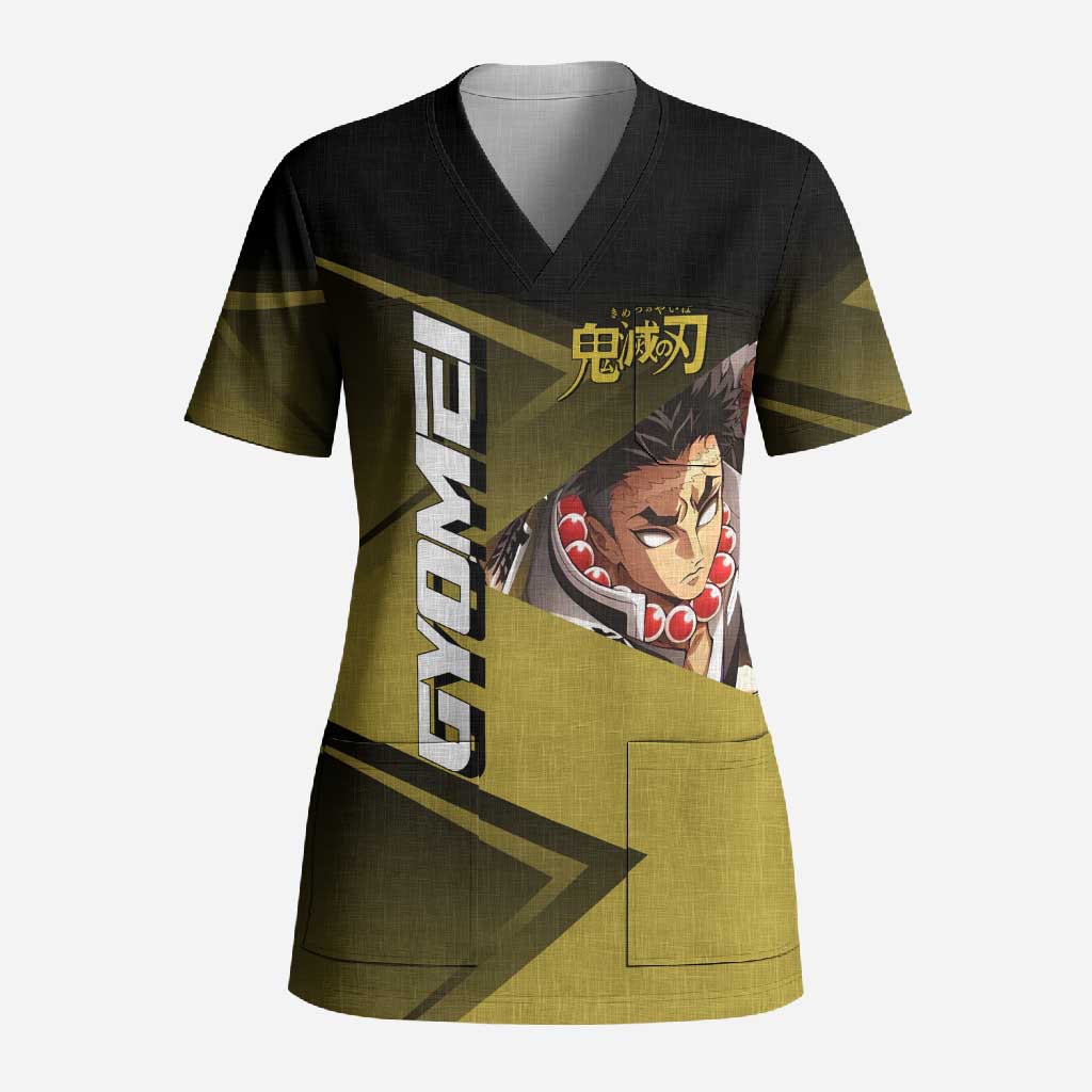 Gyomei Himejima Stone Serve Scrub Top Sporty Anime Mashup Style