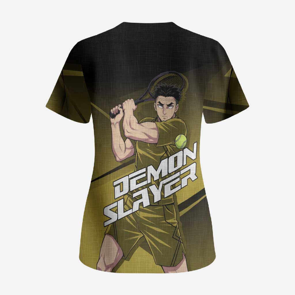 Gyomei Himejima Stone Serve Scrub Top Sporty Anime Mashup Style