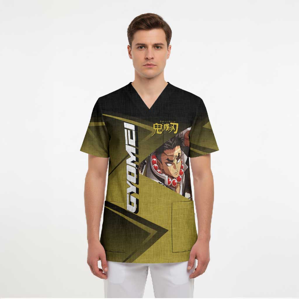 Gyomei Himejima Stone Serve Scrub Top Sporty Anime Mashup Style