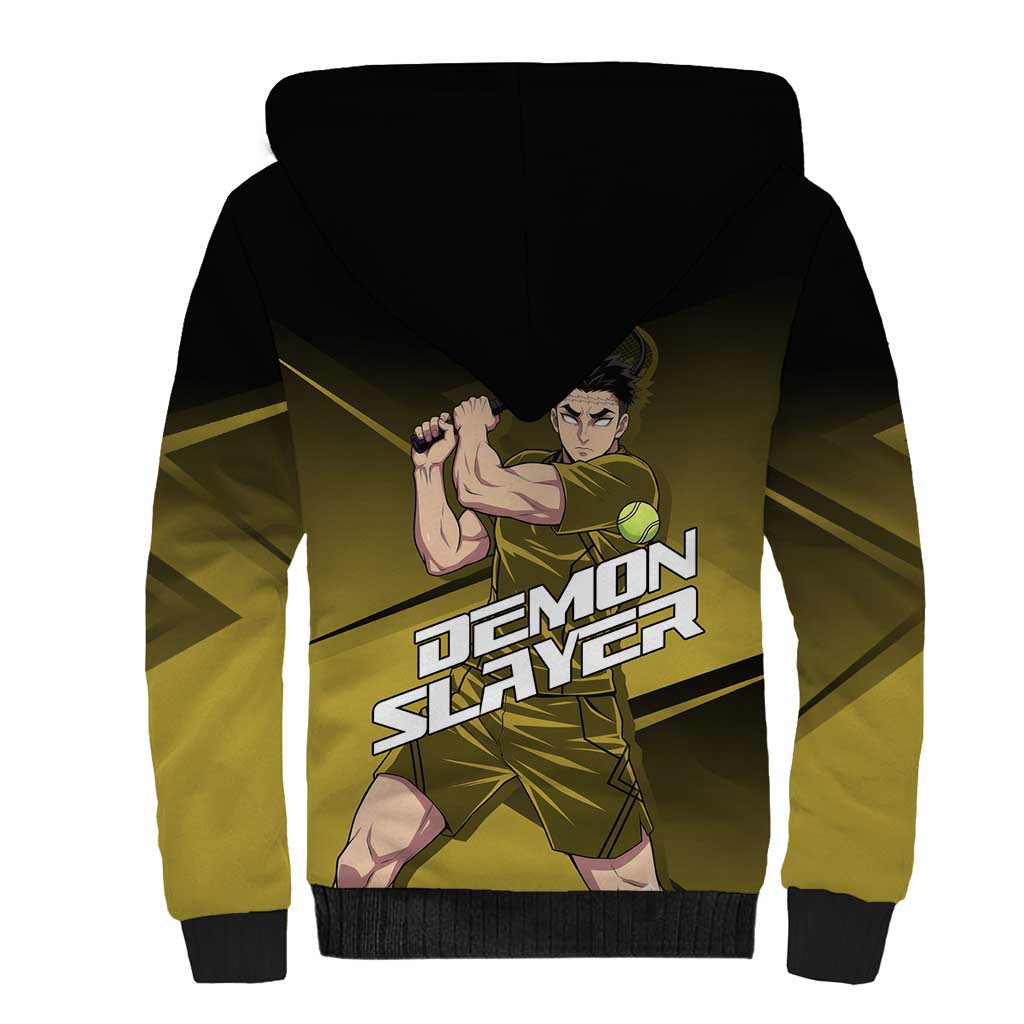 Gyomei Himejima Stone Serve Sherpa Hoodie Sporty Anime Mashup Style