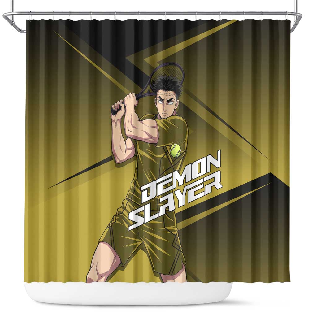 Gyomei Himejima Stone Serve Shower Curtain Sporty Anime Mashup Style